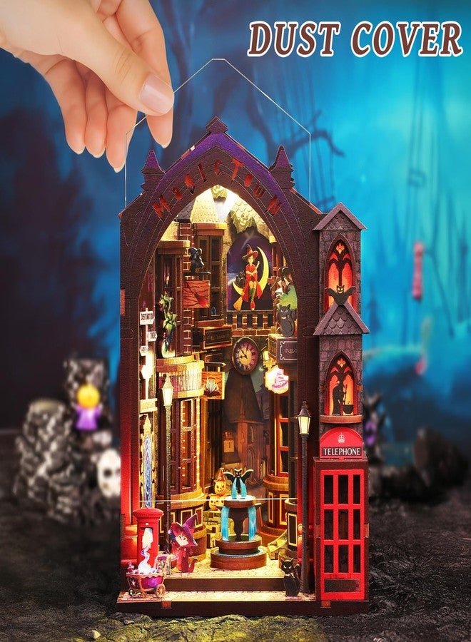 Foyucool Book Nook Kits for Adults, Magic Alley DIY Book Nook Kit, 3D booknook Craft Kits Bookshelf Insert with Sensor LED Light, Creative Craft Gift for Adults & Teens - Image 4